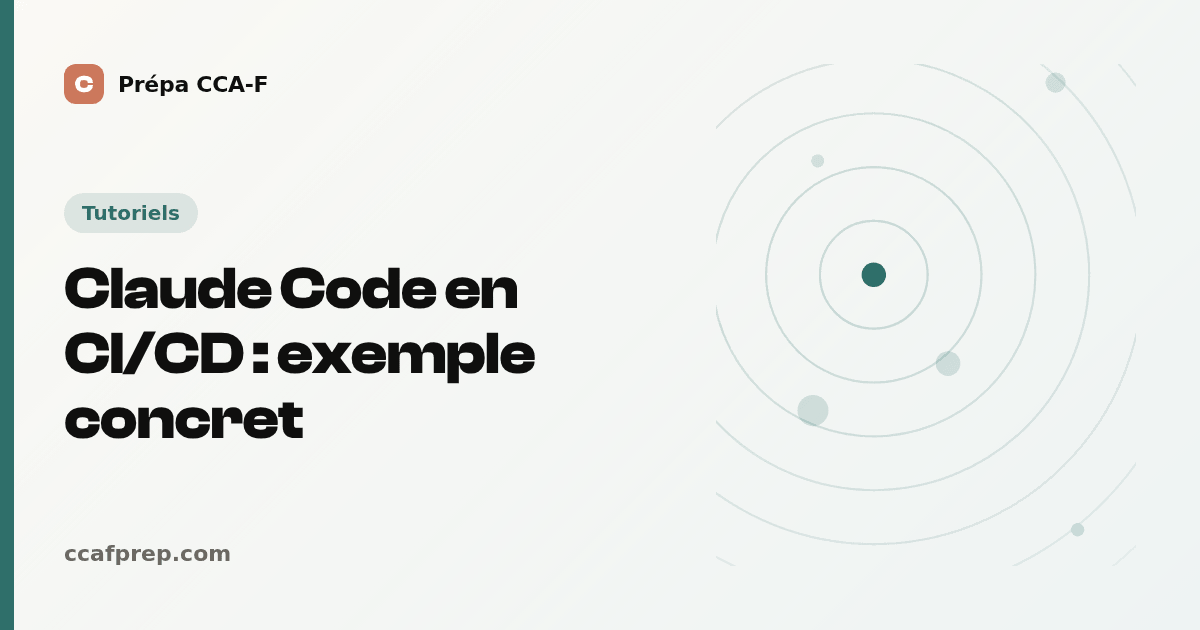 Claude Code en CI/CD : exemple concret — illustration Prépa CCA-F