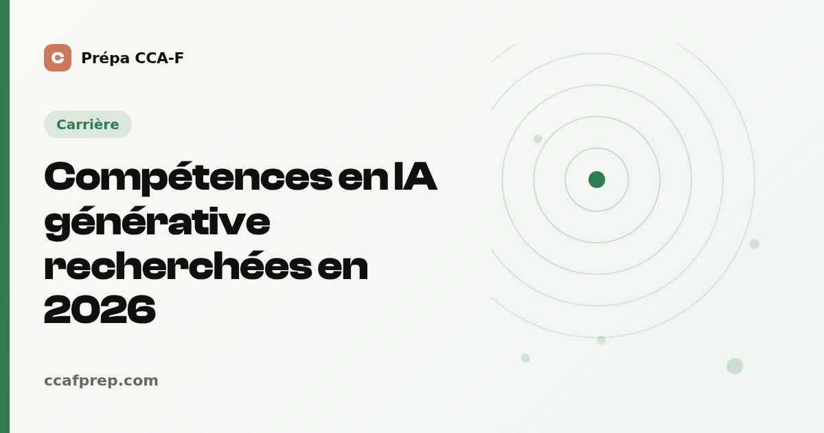 Compétences en IA générative recherchées en 2026 — illustration Prépa CCA-F