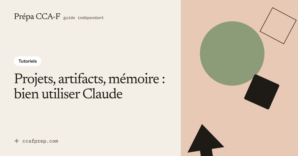 Projets, artifacts, mémoire : bien utiliser Claude — illustration Prépa CCA-F