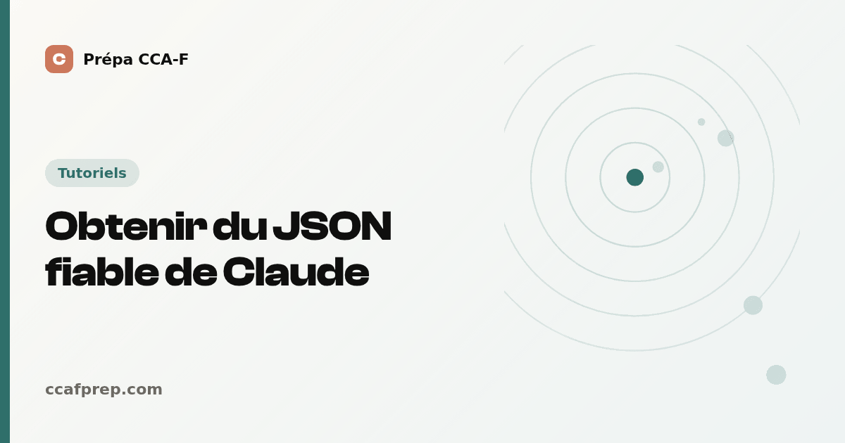 Obtenir du JSON fiable de Claude — illustration Prépa CCA-F