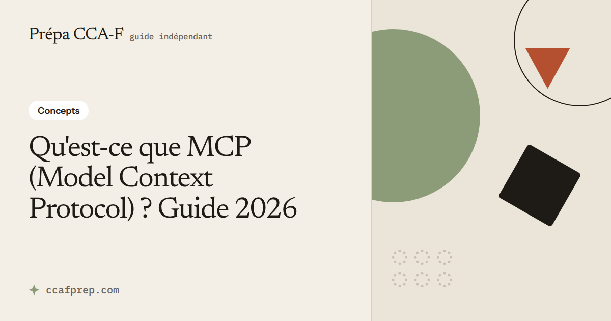Qu'est-ce que MCP (Model Context Protocol) ? Guide 2026 — illustration Prépa CCA-F