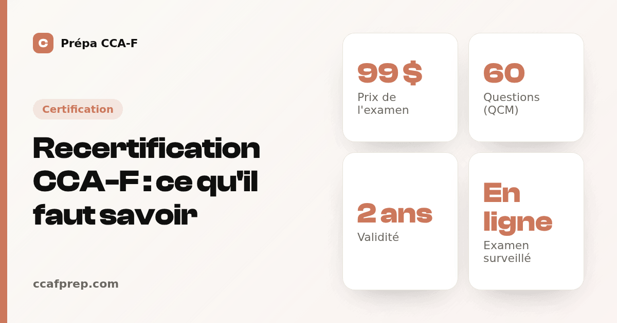 Recertification CCA-F : ce qu'il faut savoir — illustration Prépa CCA-F