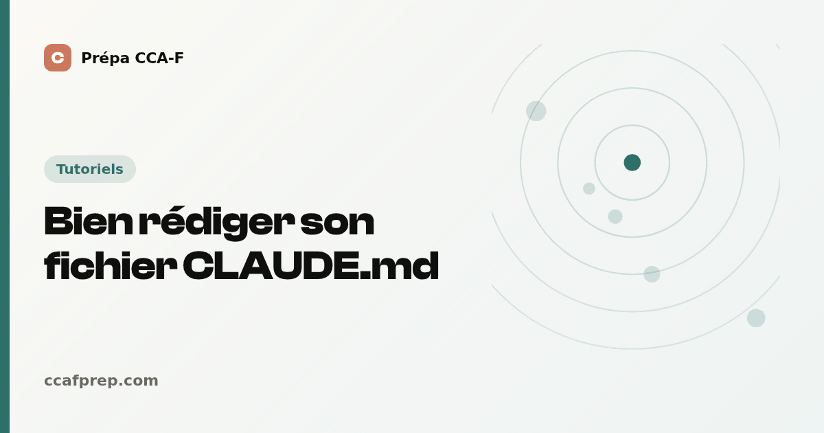 Bien rédiger son fichier CLAUDE.md — illustration Prépa CCA-F